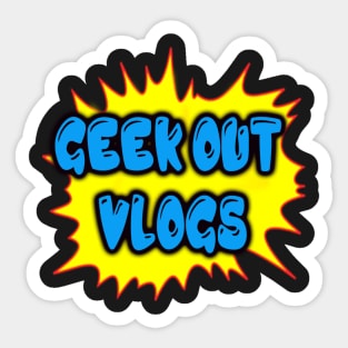 Geek Out Vlogs Text Logo Sticker